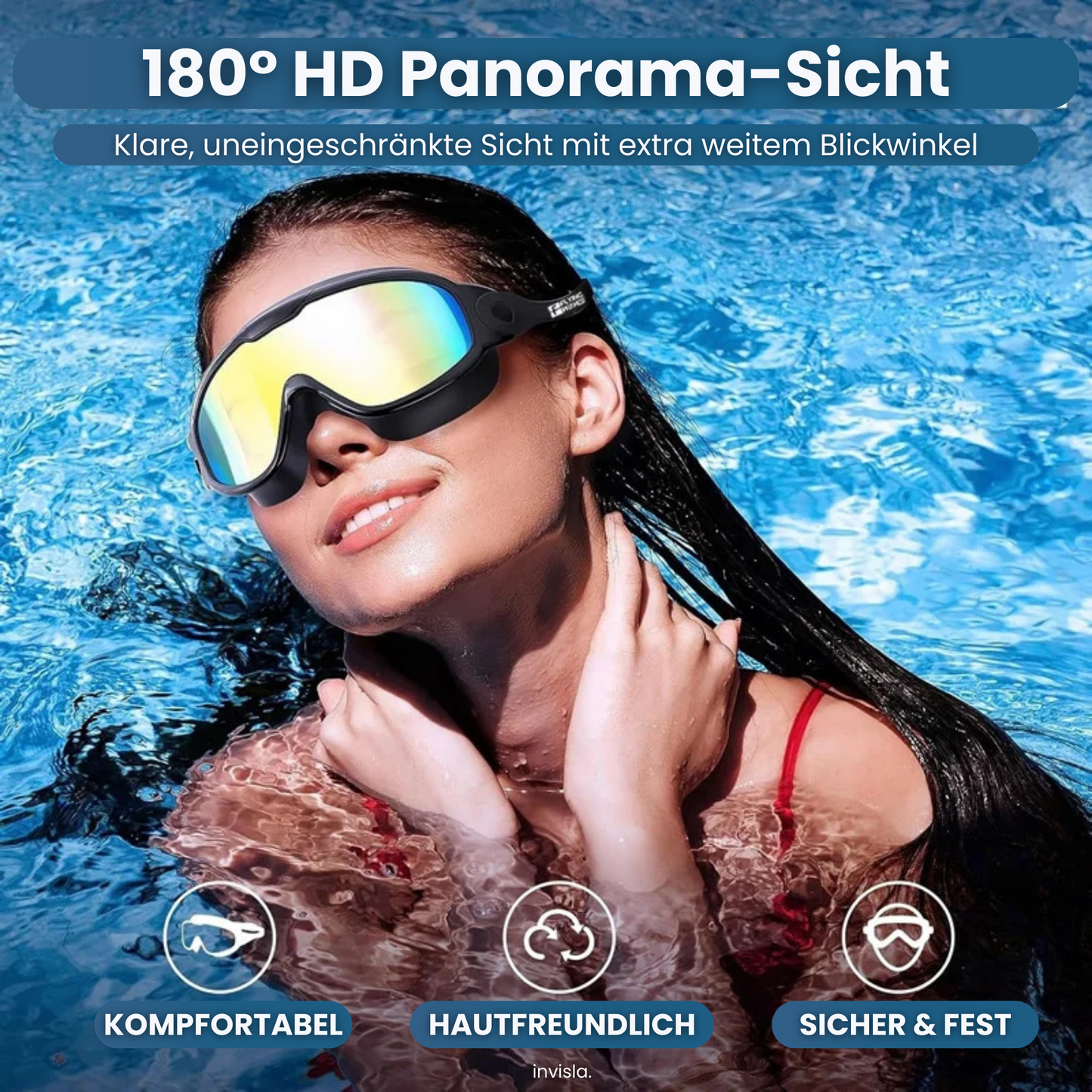 UV-AquaVision™ Schwimmbrille mit Saugpassform