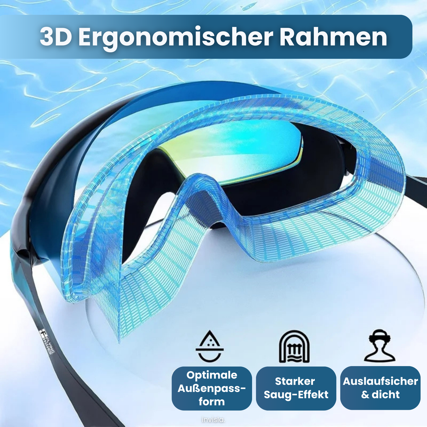 UV-AquaVision™ Schwimmbrille mit Saugpassform