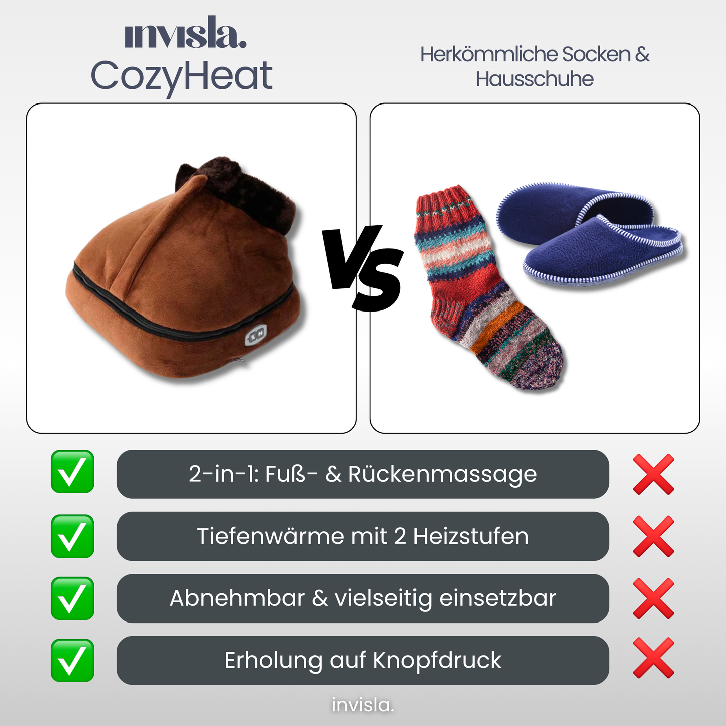 CozyHeat™ Beheizte Massagehausschuhe