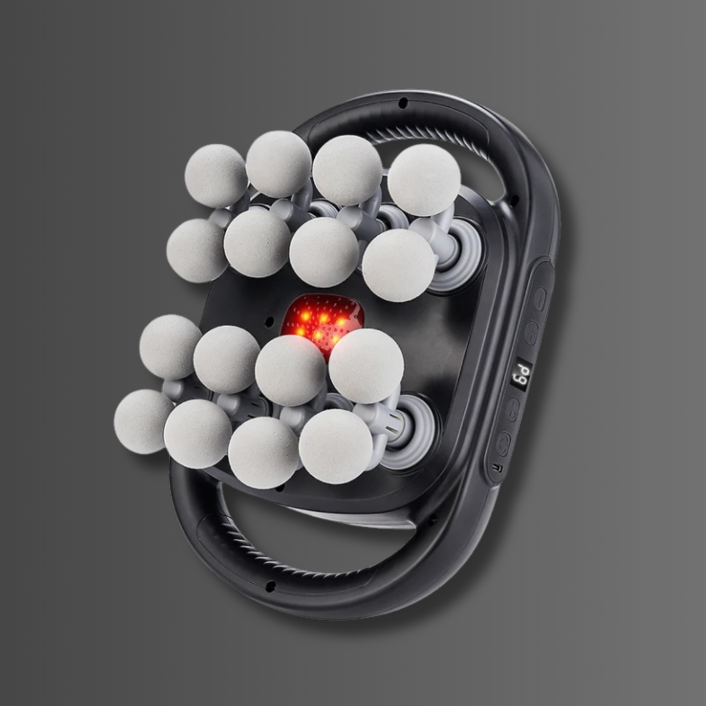 MuscleRelax Pro™ 16-Kopf Massagegerät mit Rotlichtwärme