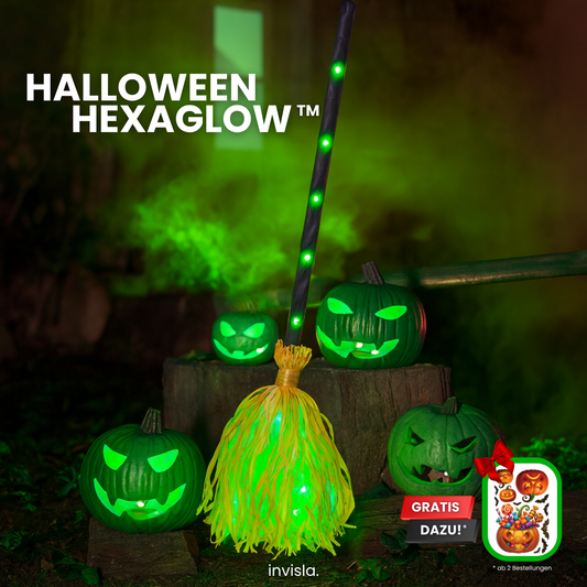 Halloween HexaGlow™ Tanzender Hexenbesen mit Licht & Sound