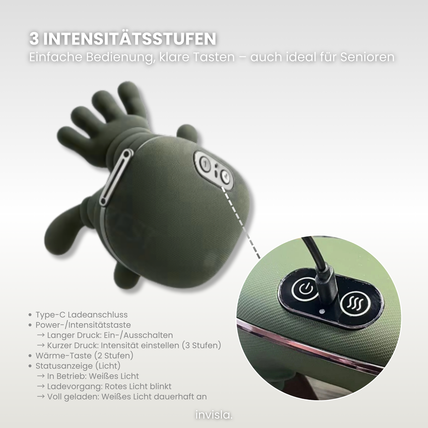 MiniHands™ Nacken-Schulter-Massagegerät mit Wärmefunktion