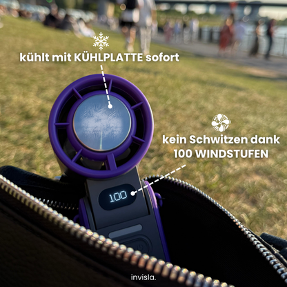 FrostedVenti™ Faltbarer Handventilator mit Eisplatte