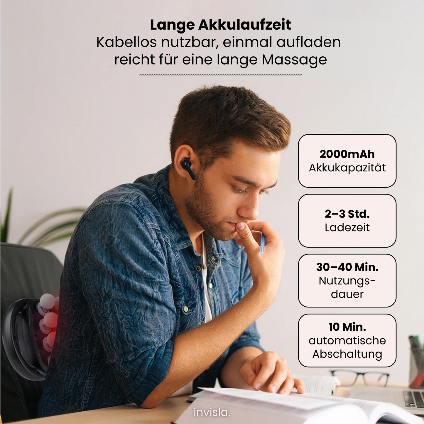 MuscleRelax Pro™ 16-Kopf Massagegerät mit Rotlichtwärme