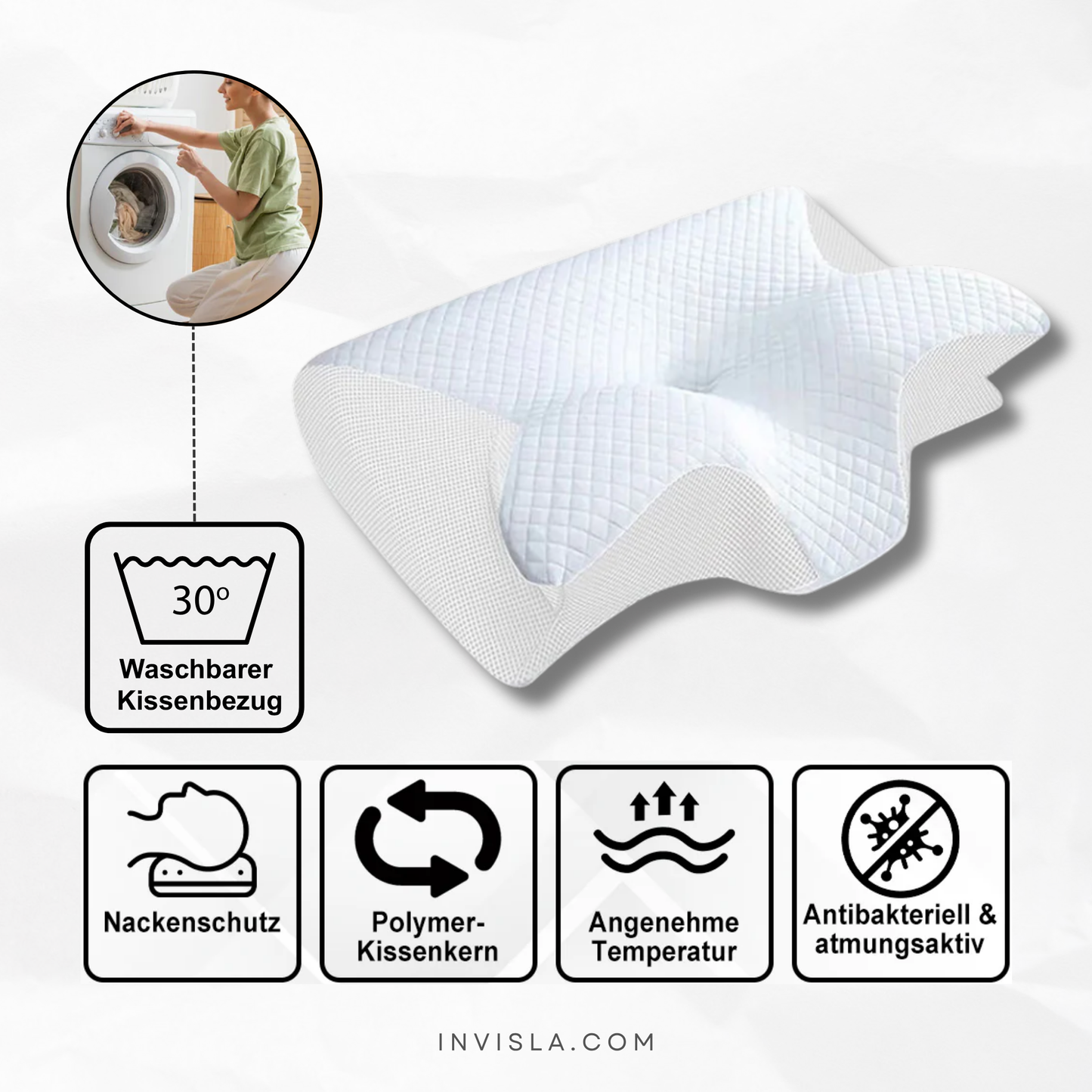 ErgoDream™ Orthopädisches Kopf- & Nackenkissen