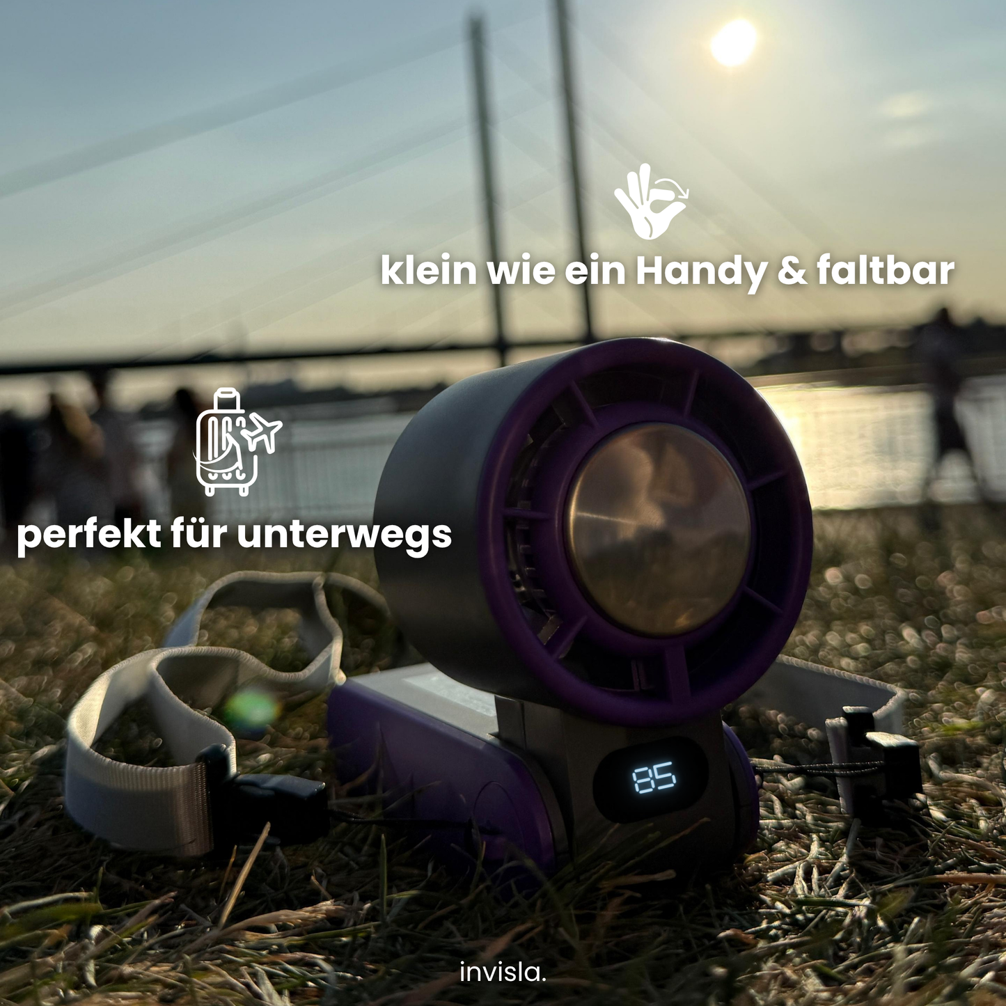 FrostedVenti™ Faltbarer Handventilator mit Eisplatte