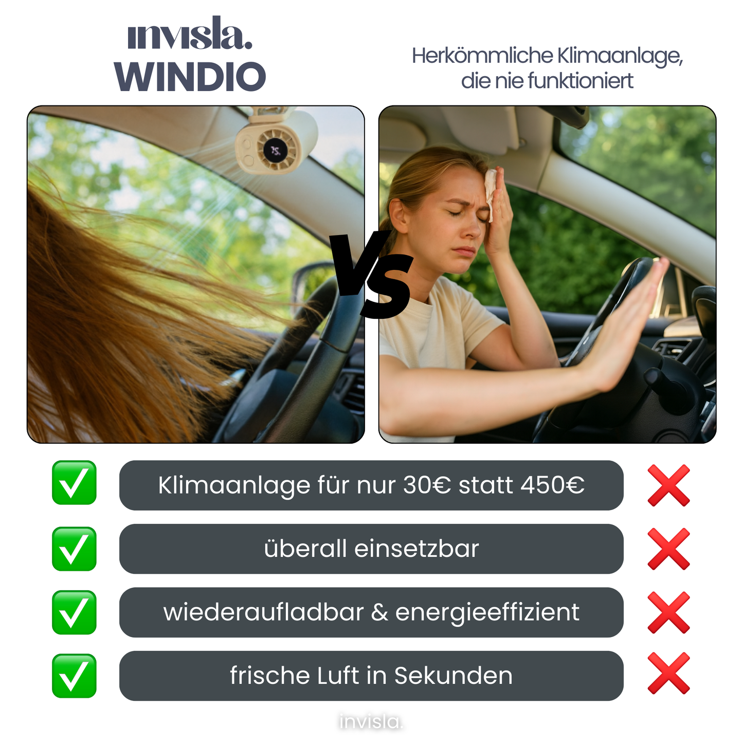 Windio™ Tragbarer Clip-On-Ventilator