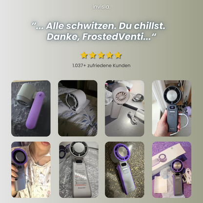 FrostedVenti™ Faltbarer Handventilator mit Eisplatte