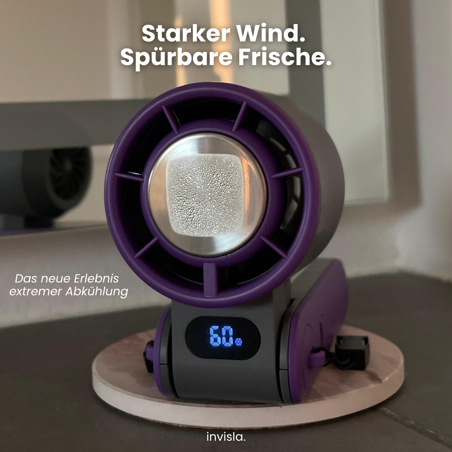 FrostedVenti™ Faltbarer Handventilator mit Eisplatte