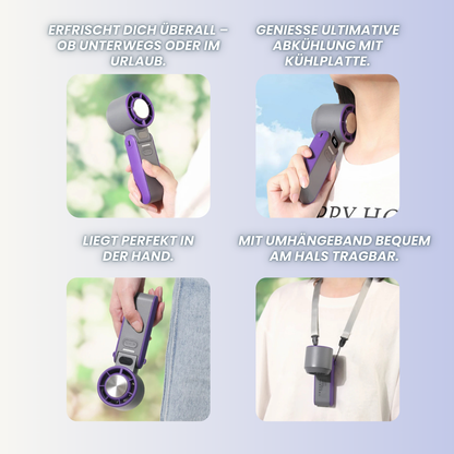 FrostedVenti™ Faltbarer Handventilator mit Eisplatte