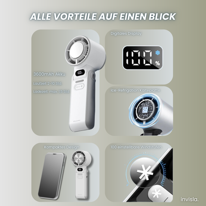 FrostedVenti™ Faltbarer Handventilator mit Eisplatte