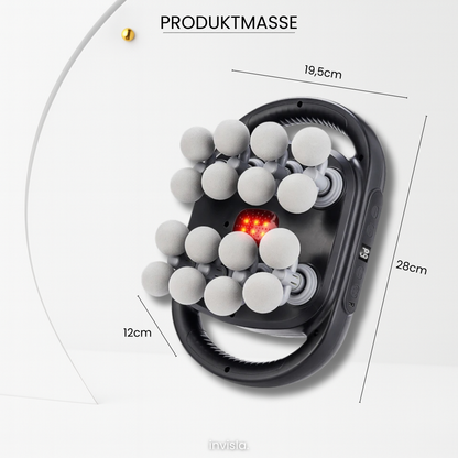 MuscleRelax Pro™ 16-Kopf Massagegerät mit Rotlichtwärme