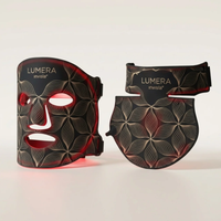 LUMERA 2. Gen. LED Infrarotlicht Maske – Schwarz Gold / Mit Hals & Dekolleté