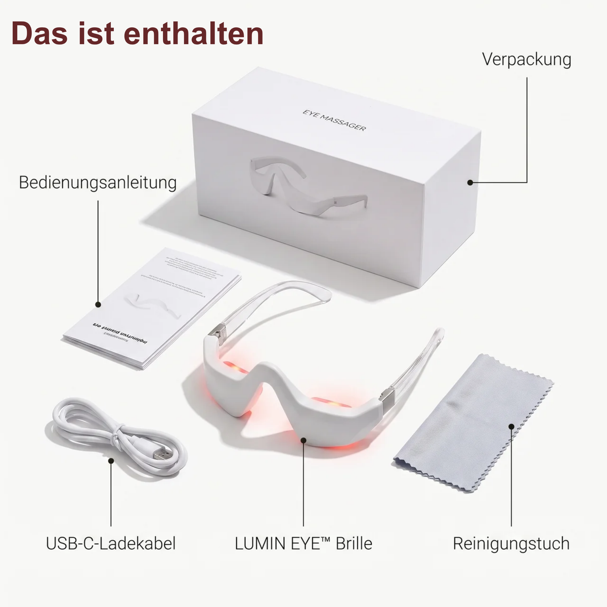 LUMIN EYE™ Rotlicht & EMS Brille