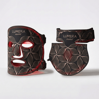 LUMERA 2. Gen. LED Infrarotlicht Maske – Schwarz Gold / Mit Hals & Dekolleté